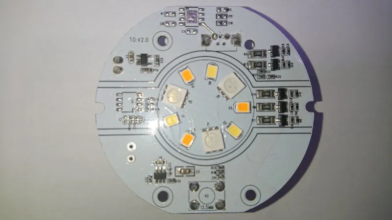Bottom View LED Layout